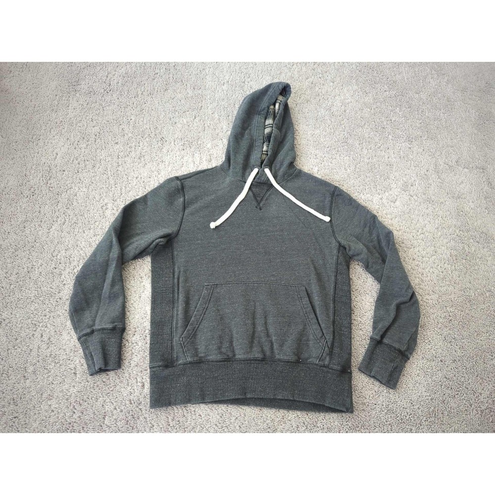 American Eagle Hoodie Mens XS Heathered Pullover‎ Ribbed Side Panels Drawstring